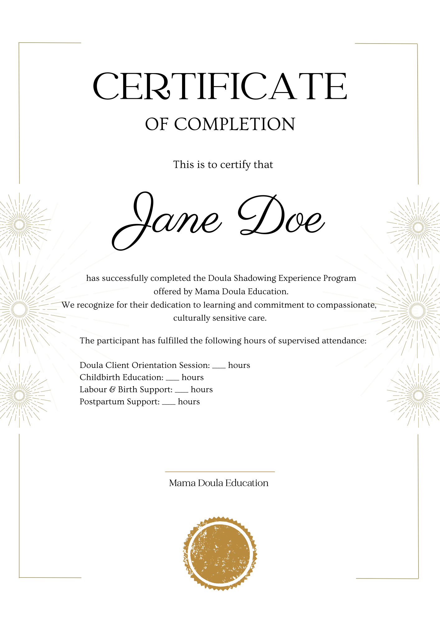 Ebook Informativo - Experiência de Doula Shadowing (Português)