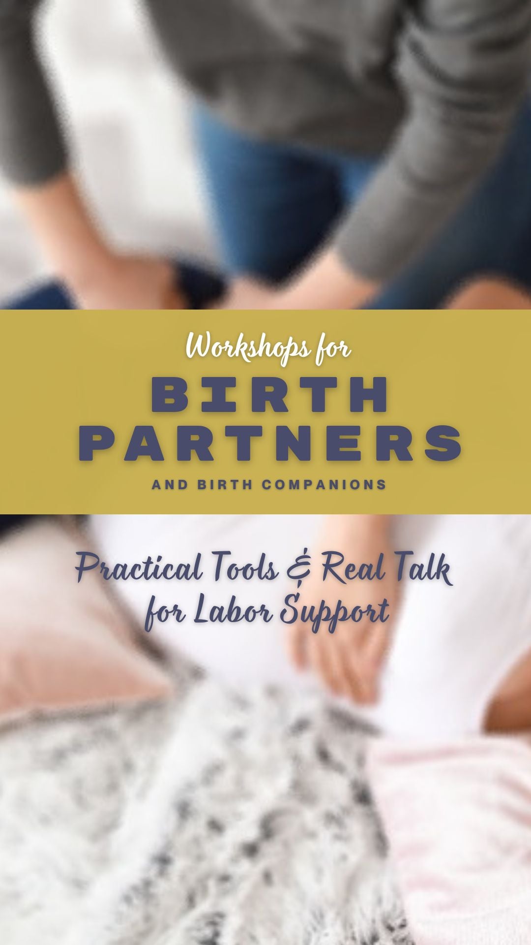 Taller para parejas y acompañantes de parto (presencial y presencial)