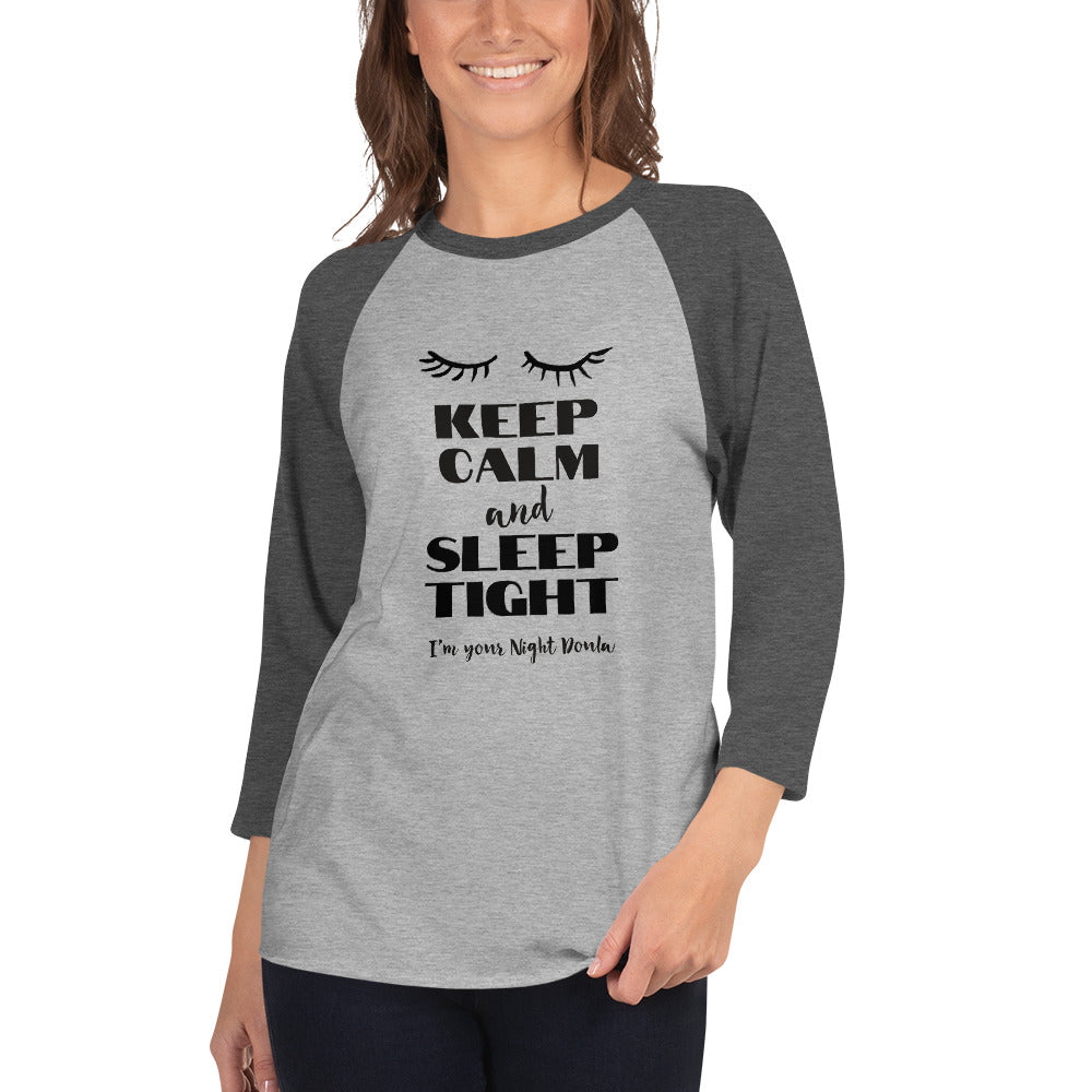 3/4 Sleeve Raglan Night Doula T-Shirt