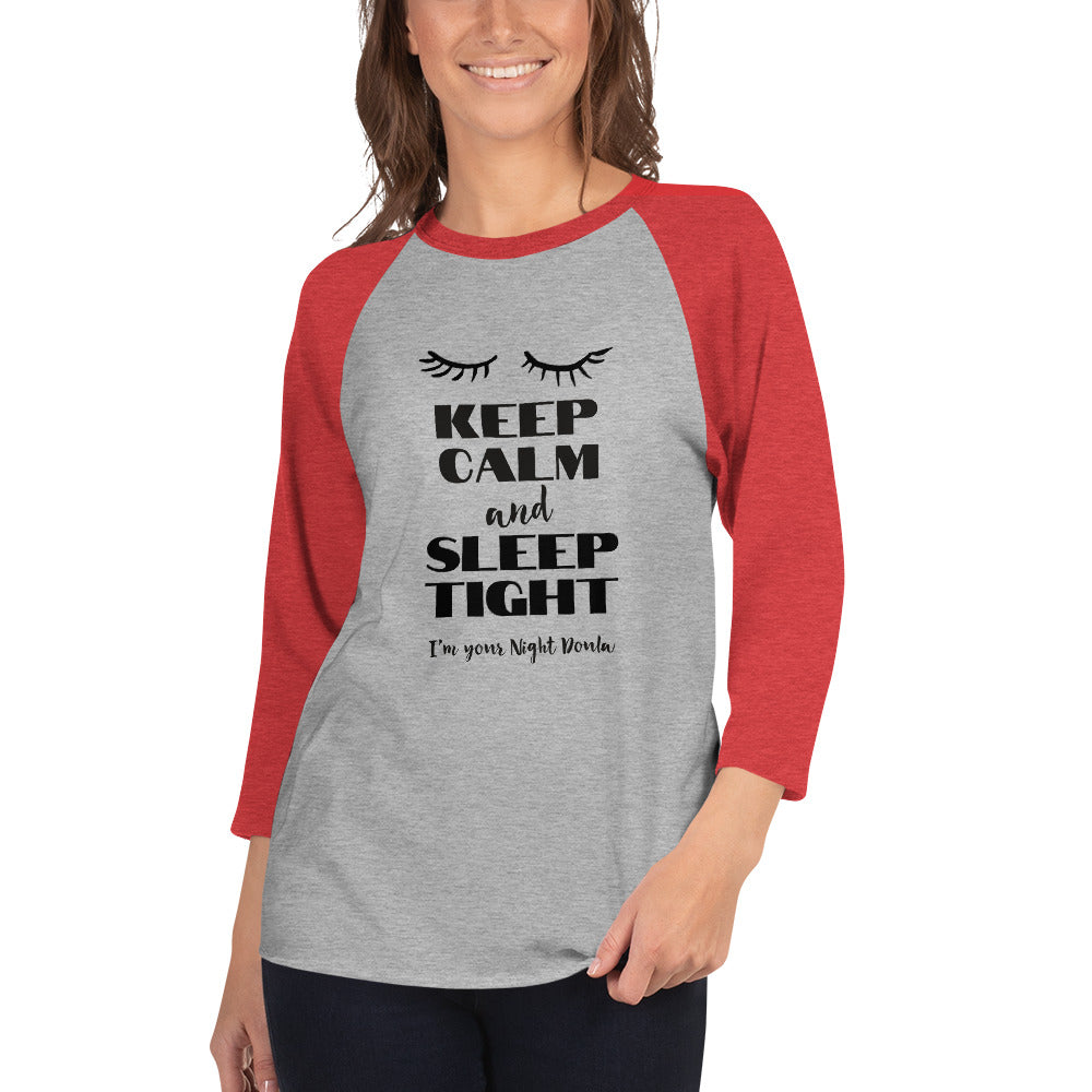 3/4 Sleeve Raglan Night Doula T-Shirt