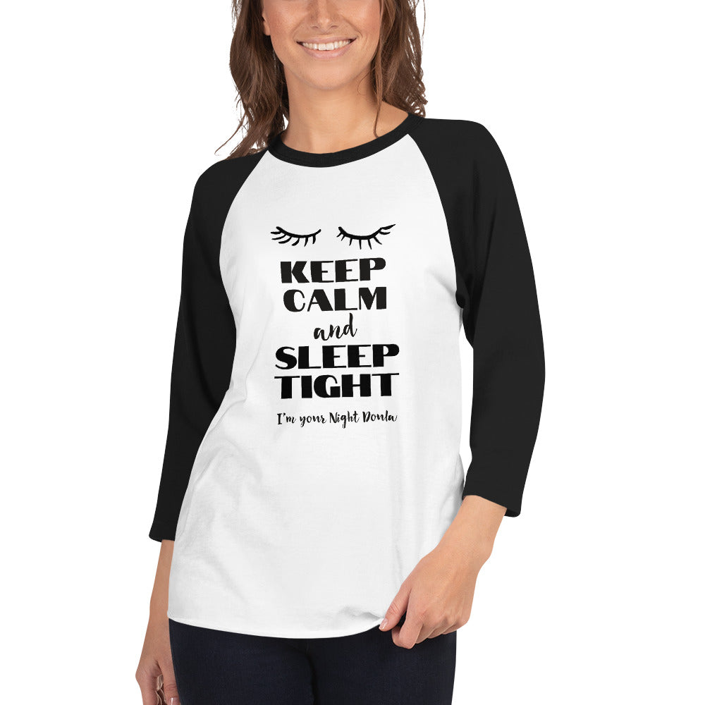 3/4 Sleeve Raglan Night Doula T-Shirt
