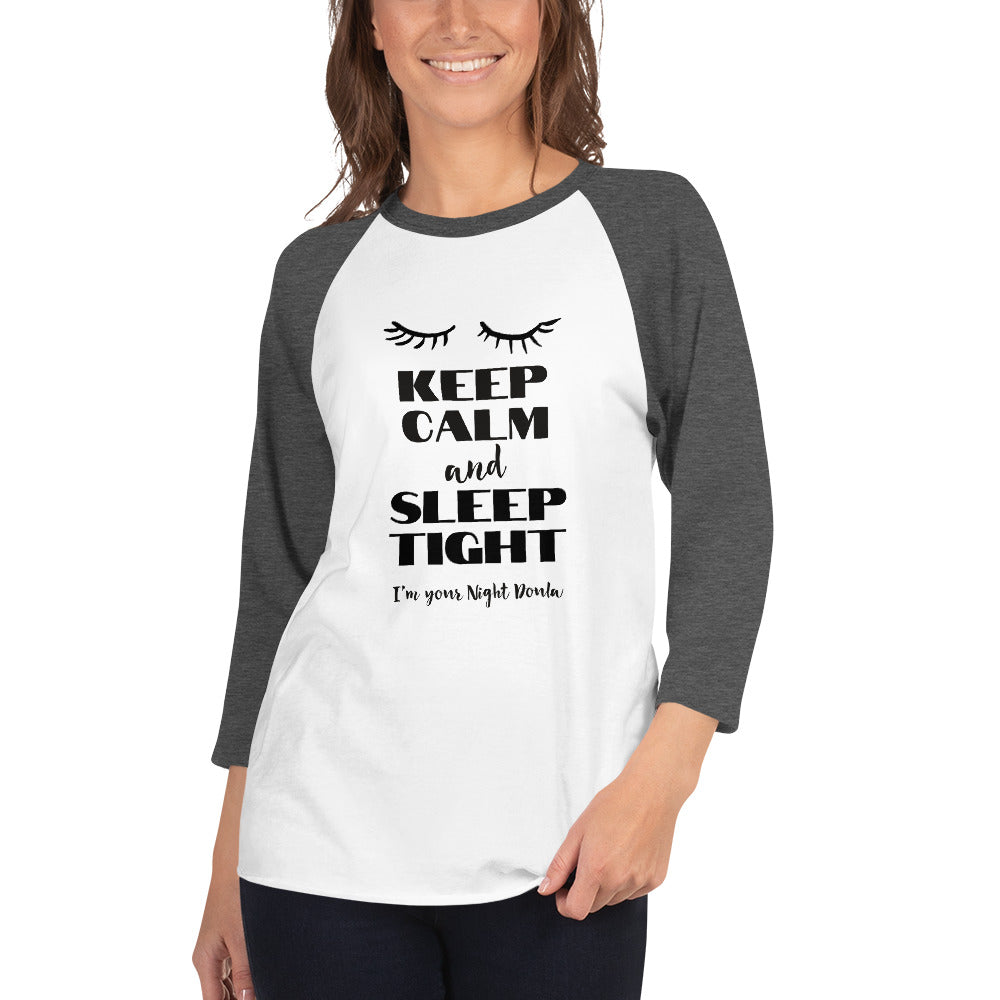 3/4 Sleeve Raglan Night Doula T-Shirt