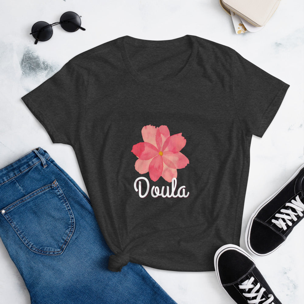 T-shirt doula de manga curta para mulher