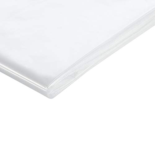 PROWEE 9x12 Feet Plastic Drop Cloth – Waterproof Clear Tarp for Home Birth – Heavy Duty Floor & Furniture Protection