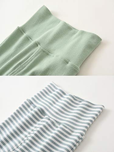Cotton High Waist Footed Pants