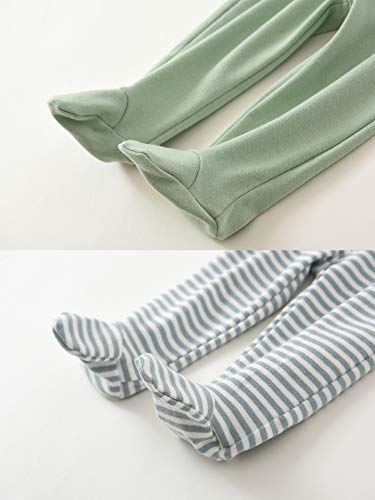 Cotton High Waist Footed Pants