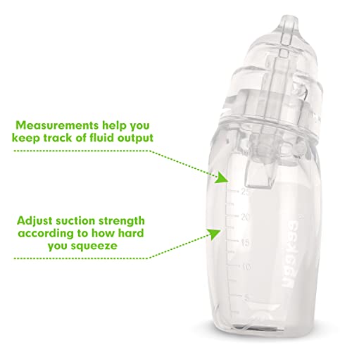 Aspirador nasal de silicona para bebés Haakaa | Limpiador nasal seguro para bebés | Jeringa de pera de fácil aplicación con cepillo para nariz y oídos | Recién nacidos de 0 meses en adelante - Transparente, pingüino