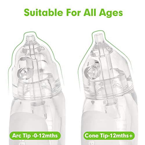 Aspirador nasal de silicona para bebés Haakaa | Limpiador nasal seguro para bebés | Jeringa de pera de fácil aplicación con cepillo para nariz y oídos | Recién nacidos de 0 meses en adelante - Transparente, pingüino