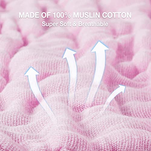 Softan Baby Muslin Washcloths 12 Pack, Natural Muslin Cotton Baby Wipes, Soft Organic Baby Wash Cloths and Baby Towels for Sensitive Skin, Baby Registry as Shower Gift, 12 X 12 inch, Solid Color