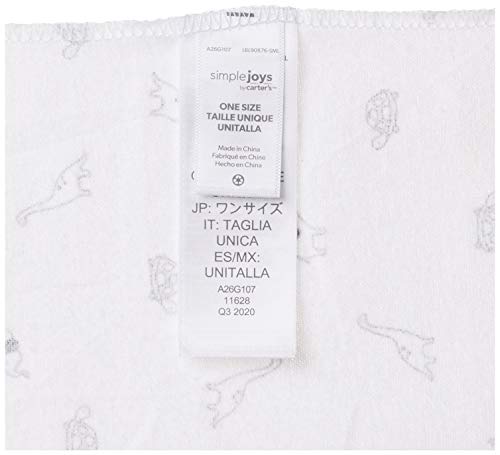 Simple Joys by Carter's Baby Unisex 7-Pack Flannel Receiving Blankets, Gray/White/Black, One Size