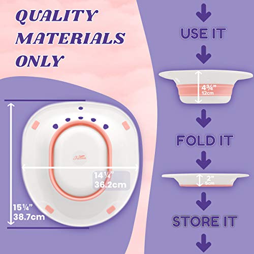 Asiento de baño plegable para remojo y vapor: recuperación vaginal y perineal después del parto
