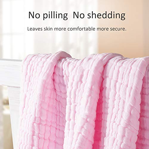 Softan Baby Muslin Washcloths 12 Pack, Natural Muslin Cotton Baby Wipes, Soft Organic Baby Wash Cloths and Baby Towels for Sensitive Skin, Baby Registry as Shower Gift, 12 X 12 inch, Solid Color