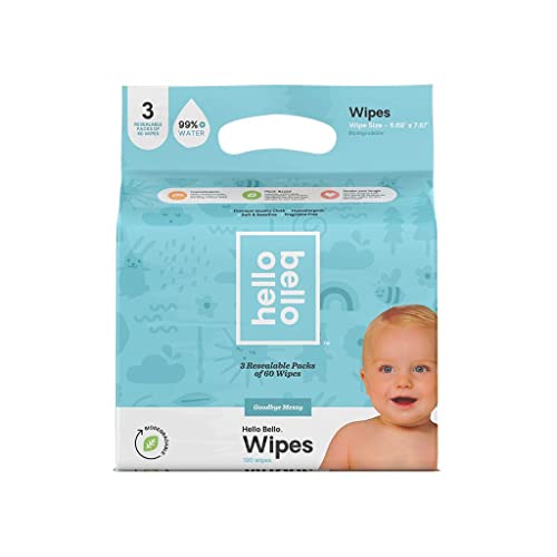 Hello Bello - Wipes Baby 3 Pack - EA of 1-180 CT