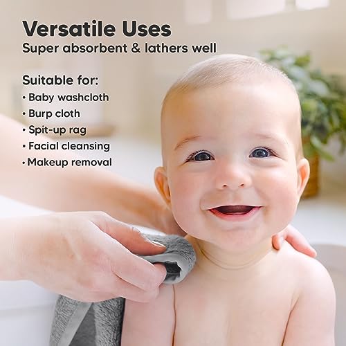 Soft Bamboo Washcloth, 6pack