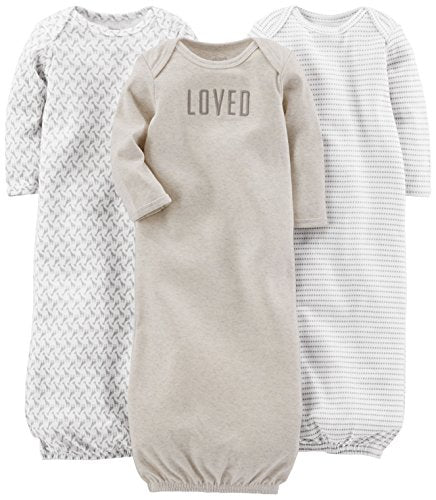 Simple Joys by Carter s Baby 3 Pack Neutral Cotton Sleeper Gown