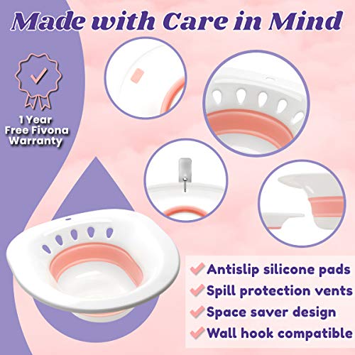 Asiento de baño plegable para remojo y vapor: recuperación vaginal y perineal después del parto
