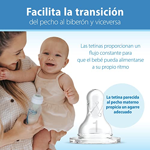 Botella estrecha Dr Brown's Options+, 4 onzas/120 ml, paquete de 4