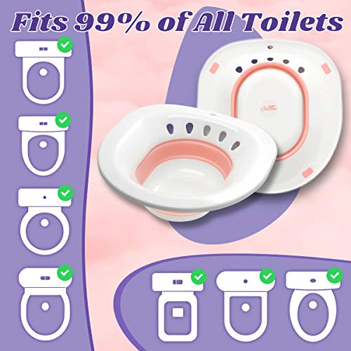 Asiento de baño plegable para remojo y vapor: recuperación vaginal y perineal después del parto