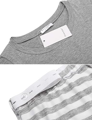 Ekouaer Maternity and Nursing PJ Sets Long Sleeve