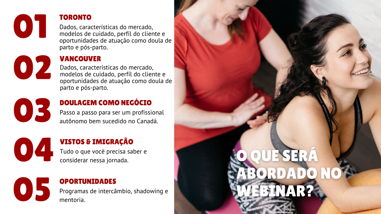 Webinar: Ser Doula no Canada