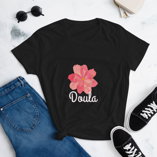 T-shirt doula de manga curta para mulher