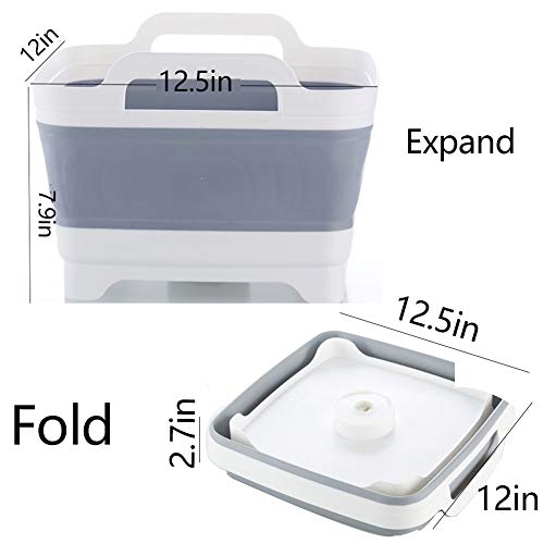 Foldable Dishpan with Draining Plug