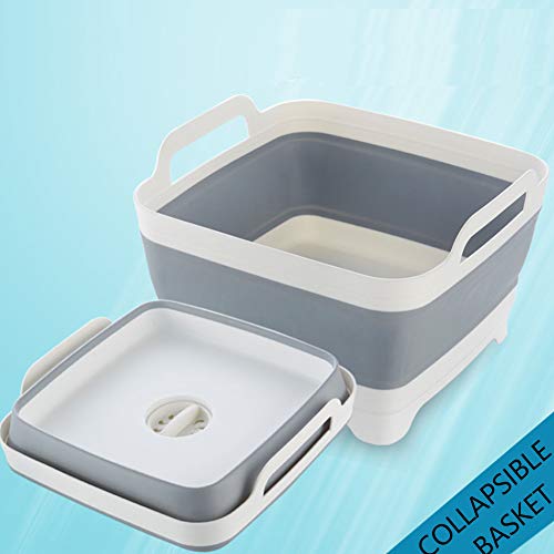 Foldable Dishpan with Draining Plug