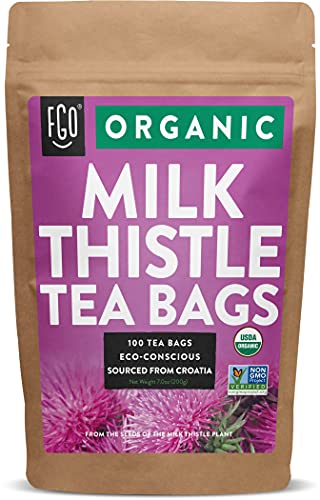 Té de cardo mariano orgánico, bolsitas de té ecológicas, 100 unidades