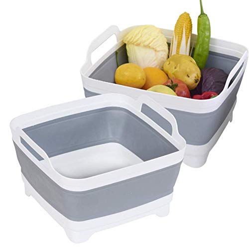 Foldable Dishpan with Draining Plug