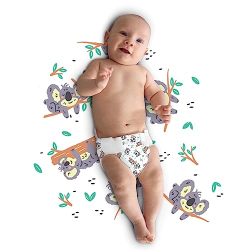 Hello Bello Disposable Diapers Size 1 (8-12 lbs), Extra-Absorbent, Hypoallergenic, and Eco-Friendly Baby Diapers with Snug and Comfort Fit, 108 Count Club Pack (Design May Vary)