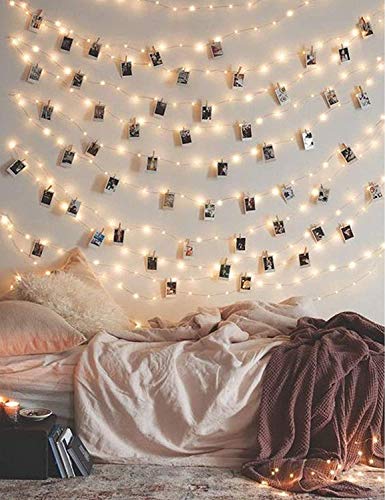 Sparkle Lights Photo Clips for Labour Setting Decor (Warm White) (30 LED)