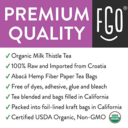 Organic Milk Thistle Tea, Eco-Conscious Tea Bags, 100 Count